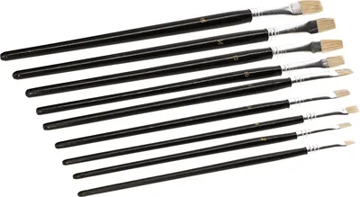 Produktbild von KOTARBAU® Künstlerpinsel 9-TLG. Satz Flach zum Malen mit Farben und Lacken Profi Satz