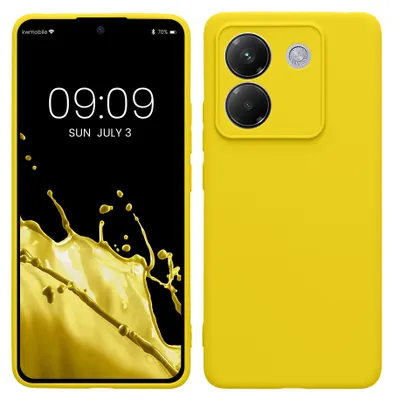Produktbild von kwmobile Handyhülle für Xiaomi Poco M7 pro 5G Hülle - weiches Handy Silikon Case - Schutzhülle Cover - Strahlend Gelb