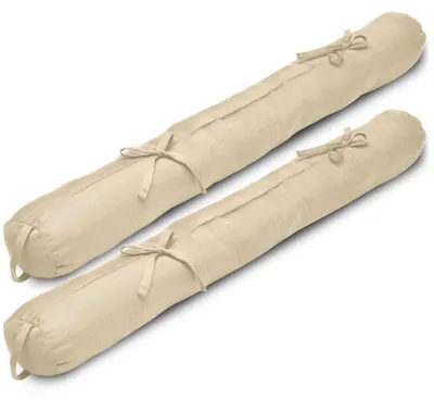 Image de Beautissu Lot de 2 boudins anti-courants d'air 90 cm Viento, 90 x 10 cm, crème