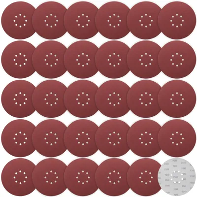 Produktbild von Schleifpapier, 225 mm, mit Klettverschluss, 30 Stück, Körnung 240, für Schleifmaschinen
