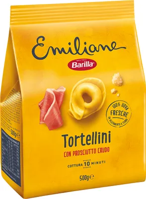 Produktbild von 8x Pasta Barilla - Emiliane - Tortellini All Uovo Con Prosciutto Crudo - 500g - Italienische Eiernudeln