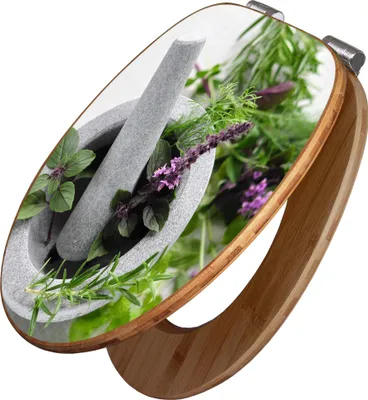 Produktbild von banjado Design WC Sitz Bambus Absenkautomatik -Kräuter - Toilettendeckel mit Absenkautomatik Holz/hochwertiger Bambus Klodeckel/WC-Sitz für alle gängigen Toiletten [TDB2 10151]
