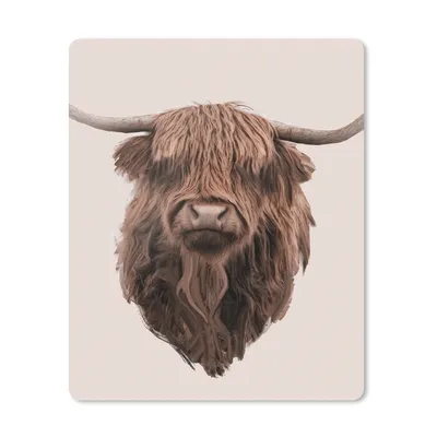 Produktbild von MuchoWow® Mauspad Mousepad Schottischer Highlander - Kuh - Porträt 19x23 cm - Mousepads - Maus Mat - Pad - Mausunterlage - Mauspads - Spielen