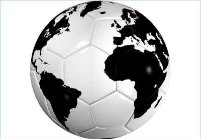 Produktbild von Wallario Fototapete Vliestapete, seidenmatte Oberfläche, einfache Verarbeitung, Größe 200 x 140 cm, Motiv Planet Fußball