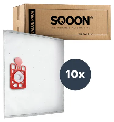 Produktbild von SQOON Staubsaugerbeutel 10 Stück Geeignet für Numatic Henry HVR160 / Hetty HET160, ersetzt Modell 604011, Ersatz-Staubbeutel, hohe Filtration für optimale Staubaufnahme, langlebig, passgenau