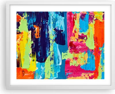 Produktbild von Gerahmtes Poster - Weißer Rahmen - Abstraktion Design Grafik - 50x40 cm - Wand Bild - Wanddeko - Wandbilder - Kunstposter - Wandposter - Bilderrahmen - Bilder - Kunstdruck - Wandbild - P2WAA50x40-3131