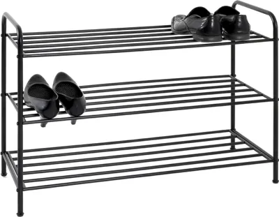 Produktbild von Schuhregal >25561< in schwarz, Metall - 83x58x35cm (BxHxT)