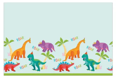 Produktbild von Dinosaurier Party Kunststoff Tischdecke 120x180 cm