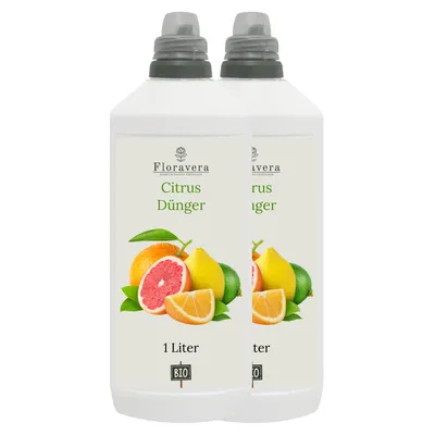 Produktbild von Floravera Premium Citrus Flüssigdünger 2 x 1 Liter Zitrusdünger Dünger Zitrusfrucht