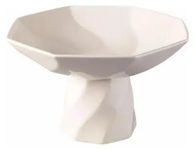 Image de Vase design céramique Imera crème, forme organique 16 x 26,5 cm