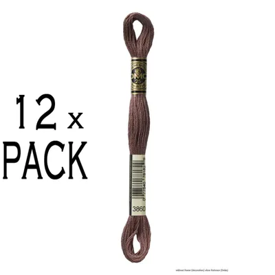 Immagine prodotto di 12x Filo per ricamo DMC Mouline Special 117mc -3860, 6 fili, 8m