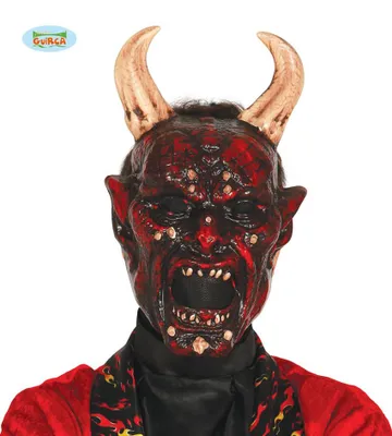 Produktbild von gruselige Dämon Maske für Erwachsene