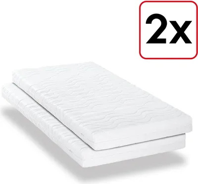 Produktbild von Doppelpack Premium 7-Zonen Matratze 100x200 cm CloudComfort, Höhe 15 cm, Härtegrad H2/H3, Twin-Set