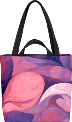 Produktbild von VOID Abstraktes Blumenmuster Lila Tasche 33x33x14cm,15l Einkaufs-Beutel Shopper Einkaufs-Tasche Bag