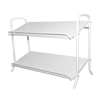Produktbild von SCHULTE Regalwelt Getränkekistenregal für bis zu 6 Kisten, 74,5x95x40 cm (HxBxT), Traglast pro Ebene ca. 60 Kg, weiß, Getränkeregal, Bierkistenregal
