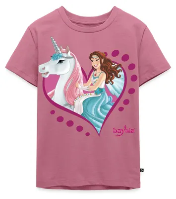 Produktbild von Spreadshirt Schleich Bayala Elfe Eyela Und Ihr Einhorn Kinder Premium T-Shirt, 122/128 (6 Jahre), Mauve