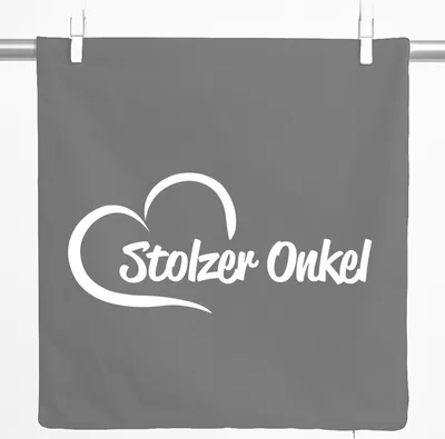 Produktbild von Huuraa Kissenbezug Stolzer Onkel Herz 40x40cm Steel Grey Baumwolle Dekokissenbezug Geschenkidee