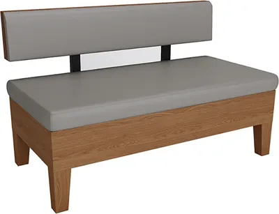 Produktbild von Gewerblicher Essstuhl, Sofa-Stuhl, Für Gastronomie & Restaurant, Bequemer Gepolsterter Essstuhl, Grau 120*60*80 cm