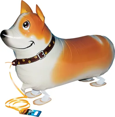Produktbild von Folienballon Airwalker Corgi Hund, ca. 60 x 42 cm
