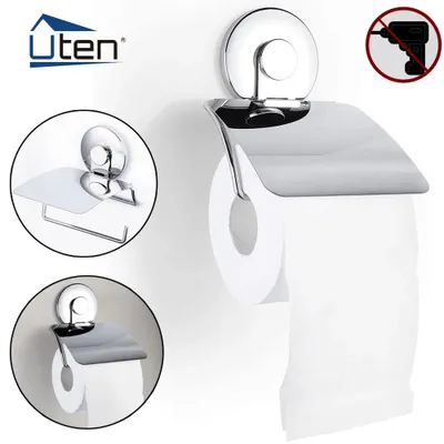 Produktbild von Klopapierhalter ohne Bohren Toilettenpapierhalter WC Klorollenhalter Edelstahl