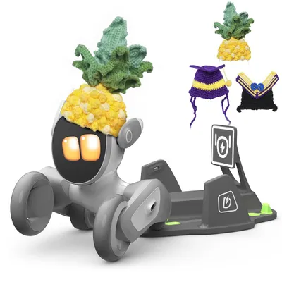 Produktbild von Loona Komplettset – Intelligenter Roboterhund mit Pineapple Popper Spielzeug & Scholar Set Lernzubehör