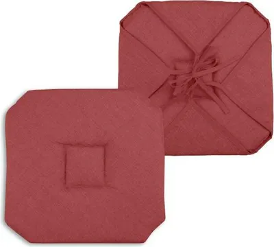 Zdjęcie produktu dla STOF | Poduszka do siedzenia - Poduszka na krzesło - BEA - 40x40 cm - Czerwona - Wygodna i elegancka - Idealna na krzesła - 1 szt