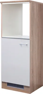 Produktbild von Demi Geräteumbauschrank Küche - 60 cm breit - Weiß Sonoma Eiche – Salerno