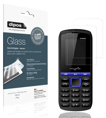 Produktbild von 2x Schutzfolie für Myria Play - Anti-Shock 9H Folie dipos Glass Kunststoffglas