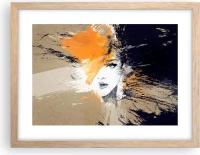 Produktbild von Gerahmtes Poster - Rahmen in heller Eiche - Abstraktion Frau - 40x30 cm - Wand Bild - Wanddeko - Wandbilder - Kunstposter - Wandposter - Bilderrahmen - Bilder - Kunstdruck - Wandbild - P2NAA40x30-3656