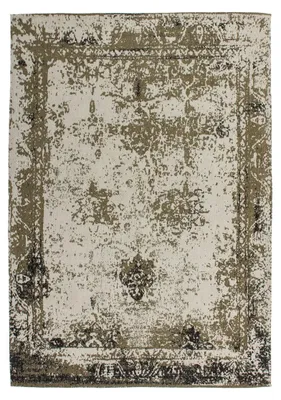 Produktbild von Vintage-Teppich Nostalgia Olive aus Baumwolle und Polyester