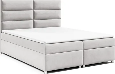 Produktbild von Best for Home Boxspringbett mit Bettkasten Trinity K-4 Bonellfederkern inkl. Topper, mit Lieferung, Aufbau & Entsorgung 160x200-Silber