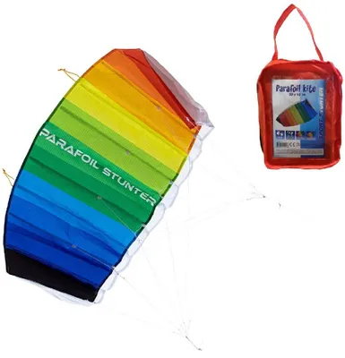 Produktbild von van der Meulen Lenkdrachen Parafoil Stunter 80x40 Nylon Gelb Tasche