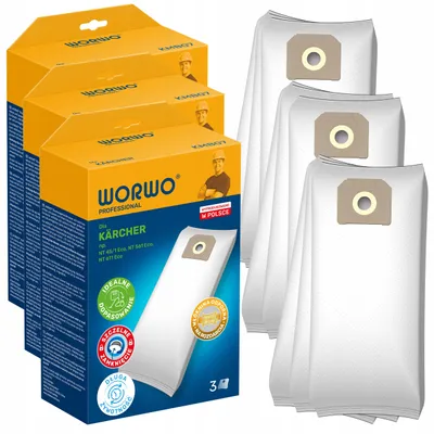 Produktbild von Worwo KMB07 Staubsaugerbeutel Synthetik 9 Stück für Kärcher