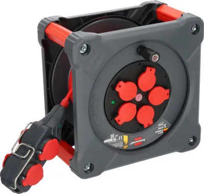 Produktbild von Brennenstuhl KC 3210 5, Schwarz, Rot, Silber, Stahl, 5 AC-Ausgänge, Typ F, Typ F, Gerade