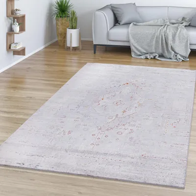Produktbild von TT Home Wohnzimmer Teppich Kurzflor Marokkanisches Design Used Look Modern Größe 80x150 cm