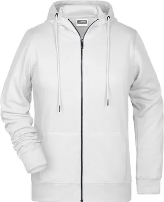Produktbild von Sweat-Jacke mit Kapuze und Reißverschluss white, Gr. 3XL