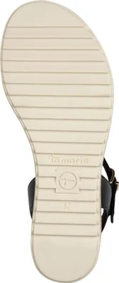 Produktbild von Tamaris Damen Sandale Sandalette sportlich Keilabsatz Riemen gekreuzt 1-28106-42, Größe:42 EU, Farbe:Schwarz