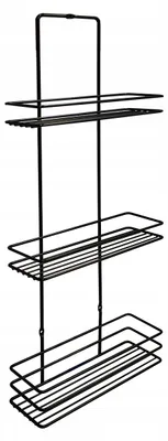 Produktbild von SEPIO Duschablage Schwarz, Badezimmer Organizer Drei Regale, Duschablage zum Hängen, Duschregal Organizer, Shower Shelf