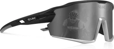 Produktbild von Famanu Fahrradbrille gepolarisiert mit 4 wechselbaren Gläsern - Schwarz