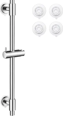 Produktbild von Famanu Duschstange bohrfrei - Edelstahl mit Halterung, 78 cm, poliert