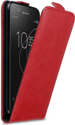 Obrázok produktu pre Cadorabo puzdro pre Sony Xperia XZ1 COMPACT ochranný kryt v červenej farbe Flipové puzdro na mobilný telefón Puzdro Kryt