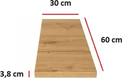 Produktbild von Küchen Arbeitsplatte 30 cm 38 mm Küchenzeile Küchenblock Eiche Artisan EKO STILO
