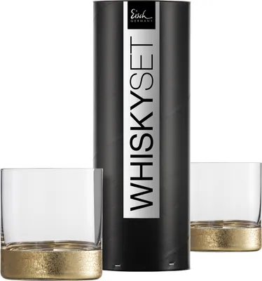 Produktbild von Eisch Whiskyglas 2er Set Gold Rush, Whiskybecher, Kristallglas, Gold, 400 ml, 74350018