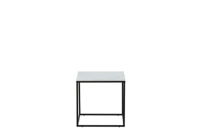 Zdjęcie produktu dla Estelle  stół narożny 50x50 cm marmur dekor biały.