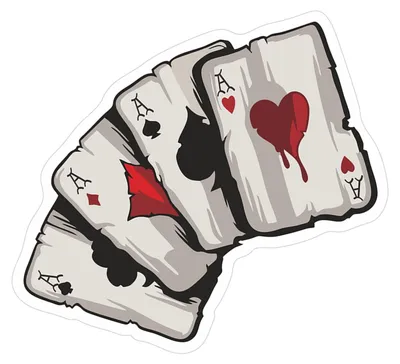 Image de Jeu de cartes illustré - Autocollant pour moto et voiture - Décoration pour voiture
