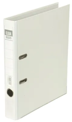 Immagine prodotto di Cartella ELBA rado brillant, larghezza dorso: 50 mm, bianco DIN A4, copertina esterna/interna in acrilato raffinato (10414 WE)