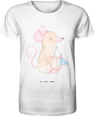 Produktbild von Mr. & Mrs. Panda Tshirt Maus Nähen Größe S - Weiß - Geschenk, Kreatives Hobby, DIY, Herren-T-Shirt, Nähmaschine, T-Shirt, Shirt, Jersey-Shirt, Herren, Nähkurs