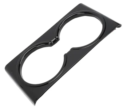 Image de Cache pour porte-gobelet de l'accoudoir de la console arrière - Garniture de cadre de porte-gobelet résistante à l'usure pour Refresh Highland 2024, noir brillant
