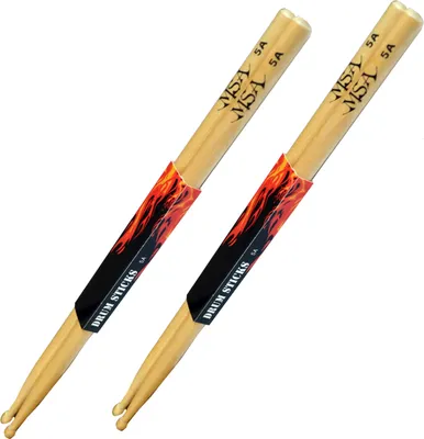 Produktbild von 2 Paar Drumstick 5A Trommelstöcke Schlagzeugstöcke Sticks MSA Ahornholz Holz Tip Drumsticks