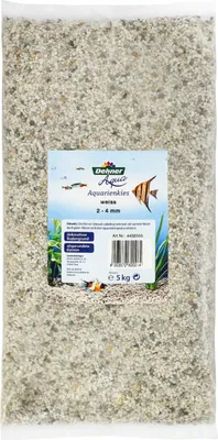 Produktbild von Dehner Aqua Aquarienkies, Körnung 2-4 mm, 5 kg, weiß